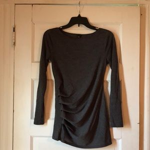 Gray long sleeve with roughing